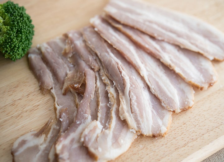 出羽のしんけん工房　無塩せき乾塩直火釜ベーコン